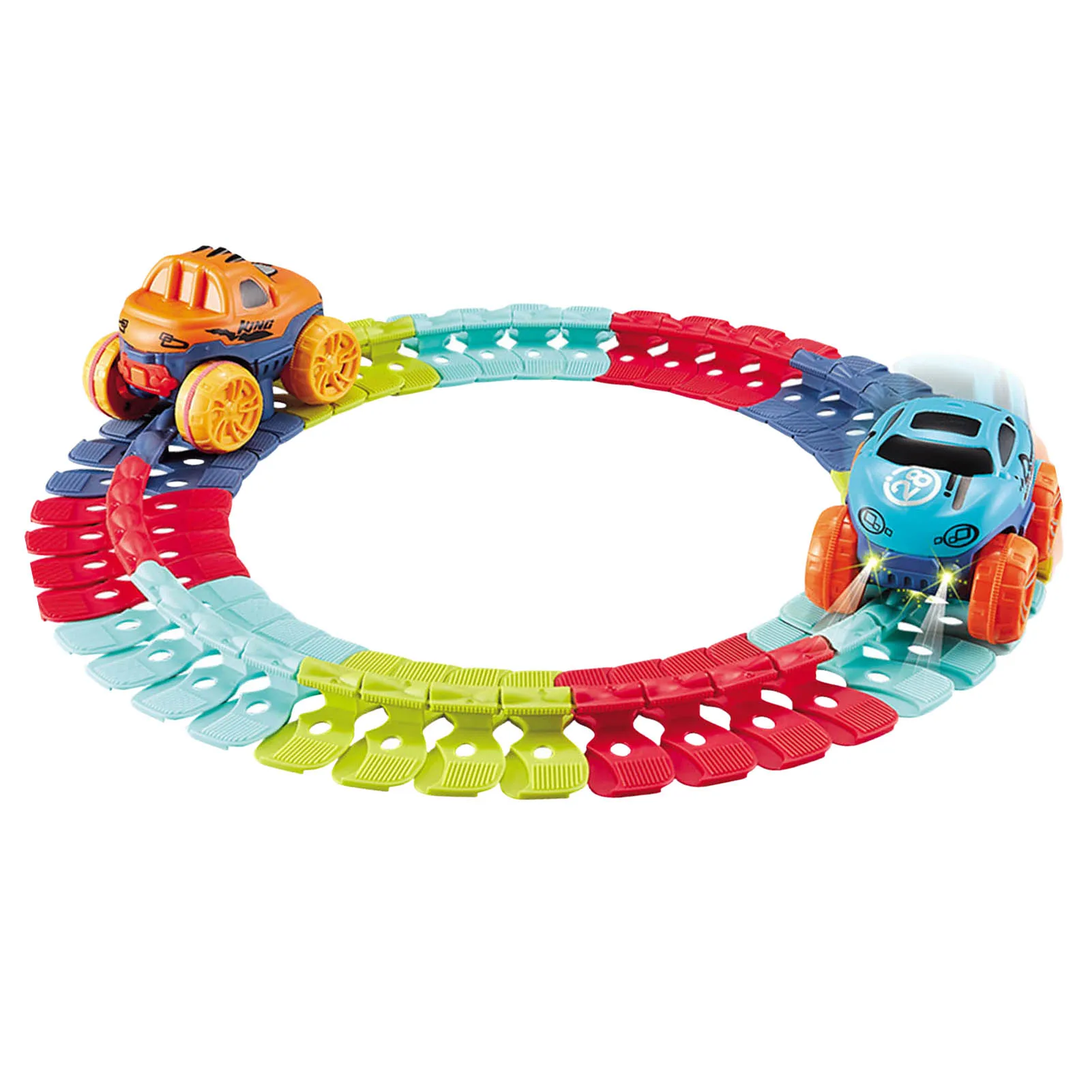 

Race Tracks For Boys Railway DIY Bend Flexible Race Track Car Set LED Toy Lighting Glow In Dark Vehicle STEM Building Toys Gifts