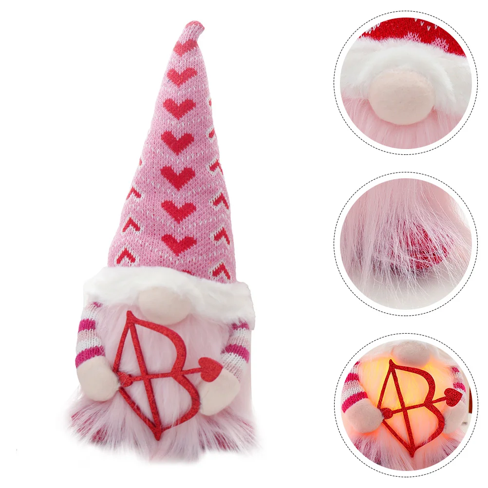 

Gnome Valentine Gnomes Valentines Day Decor Tomte Scandinavian Plush Dwarf S Decorations Cupid Swedish Elf Resistant Wear Up