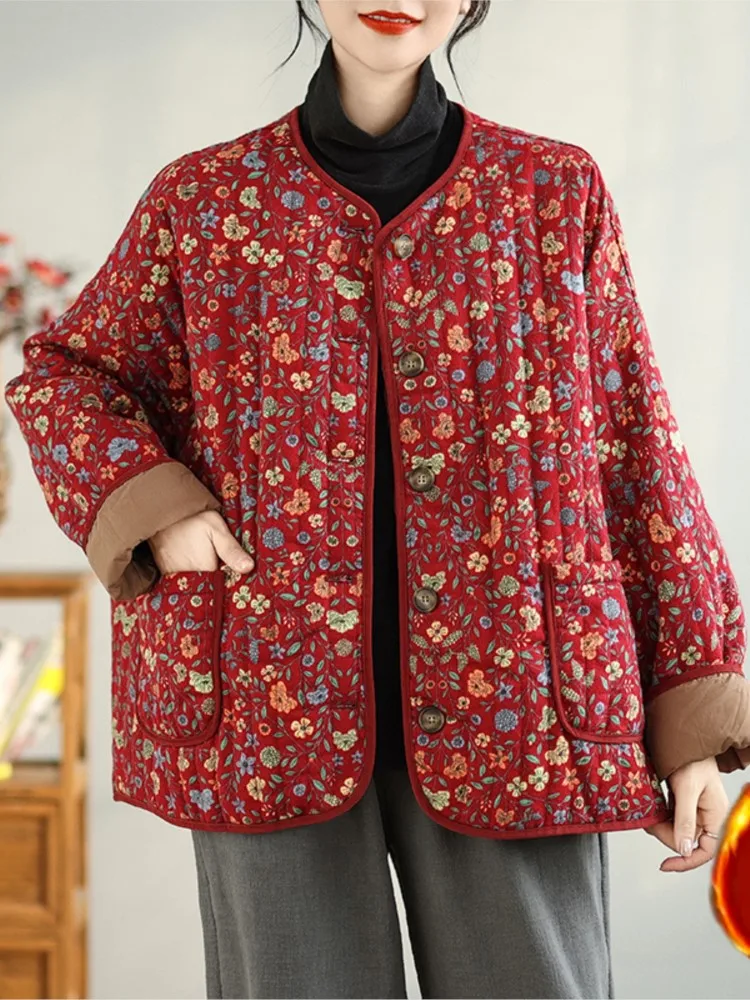 Стеганое хлопковое зимнее пальто большого размера женские модные куртки с