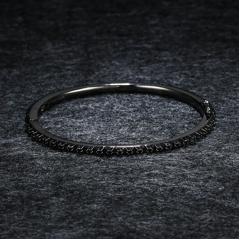 

APM STYLE High Quality 925 Sterling Silver Black Bracelet Beautifully Inlaid With Diamonds Stylish Bracelet Gift