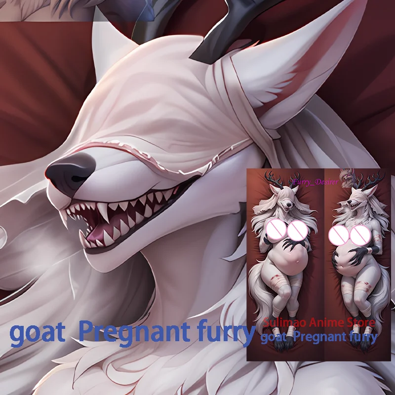 Чехол на подушку для тела в стиле аниме Dakimakura беременных козья лошадь пушистая