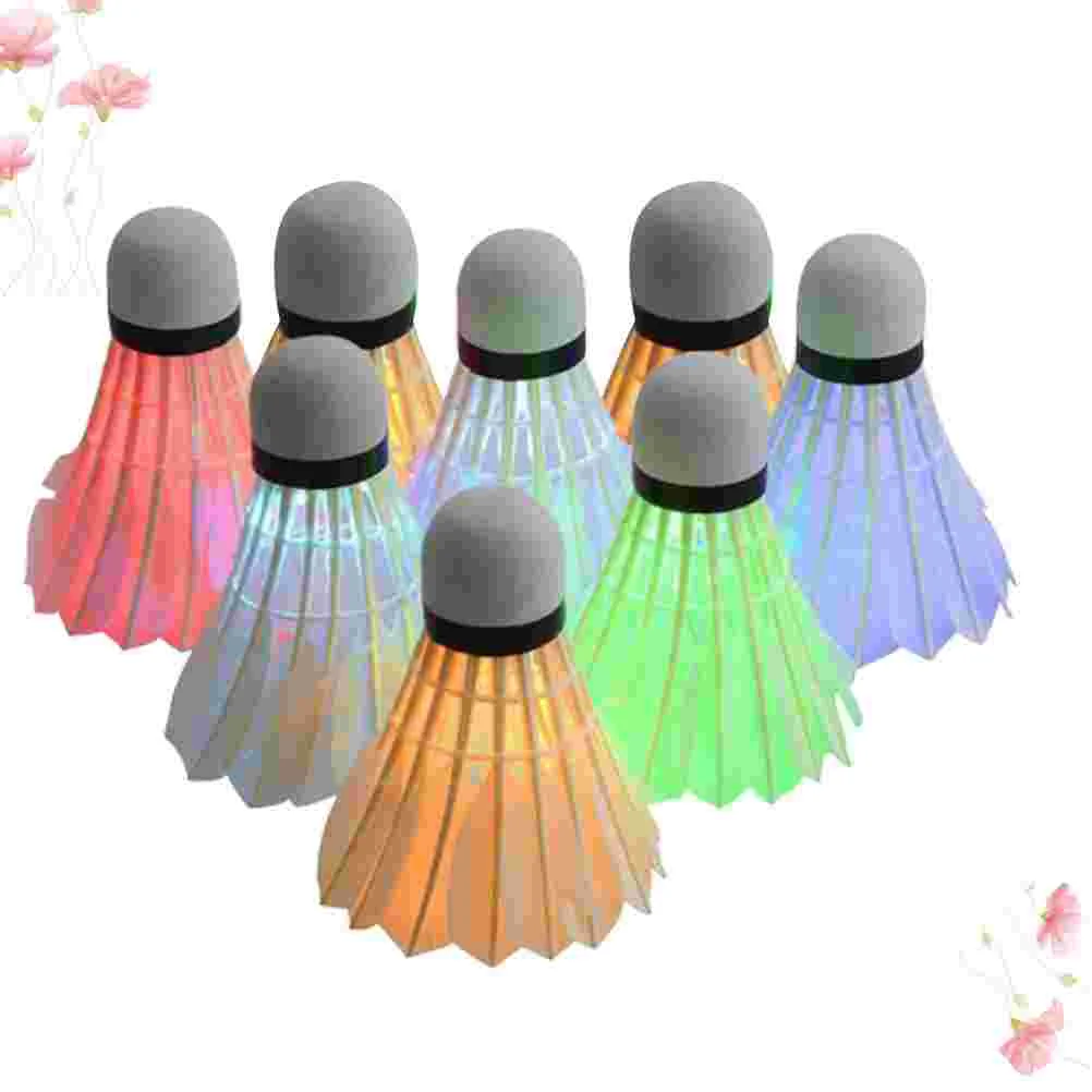 

8pcs LED Badminton Birdies Light Shuttlecocks Creative Glow in The Dark Badmintons Accessories for Indoor Steering wheel