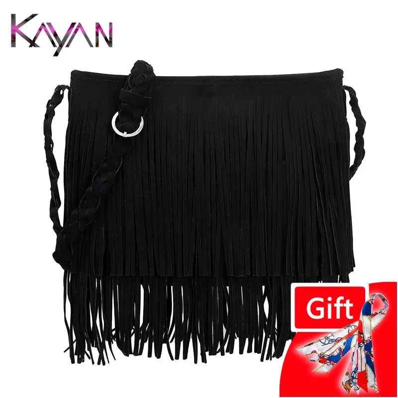High Quality Women's Shoulder Bag Vintage Tassel Bag Luxury Designer Female Crossbody Bag Large Ladies Bag Messenger Purse