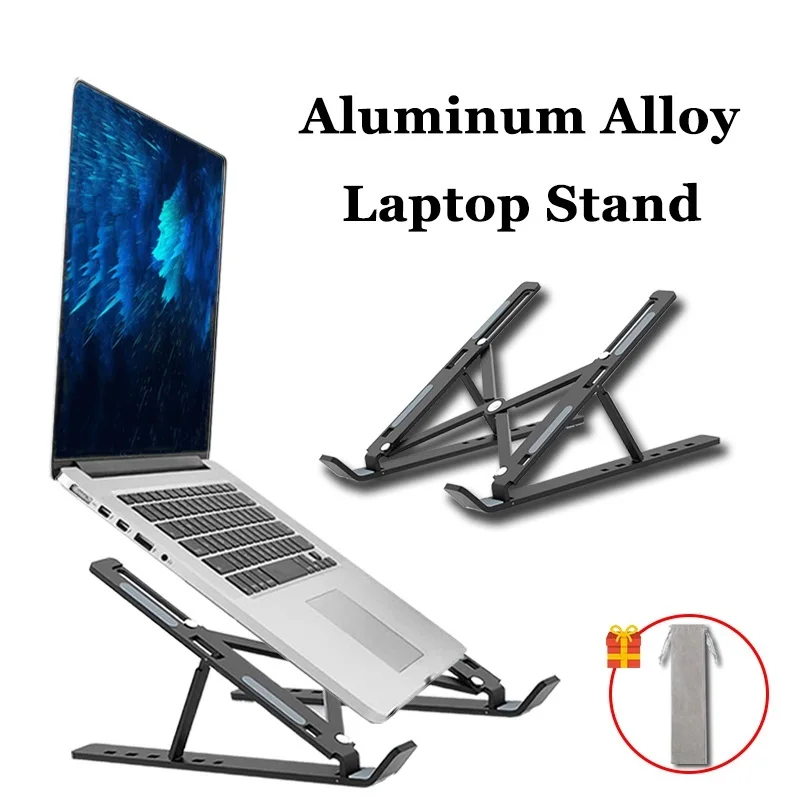 

Laptop Stand Tablet Stand Foldable Aluminium Alloy Adjustable Laptop Holder Portable Laptop Stand For Macbook Pro Air iPad Pro