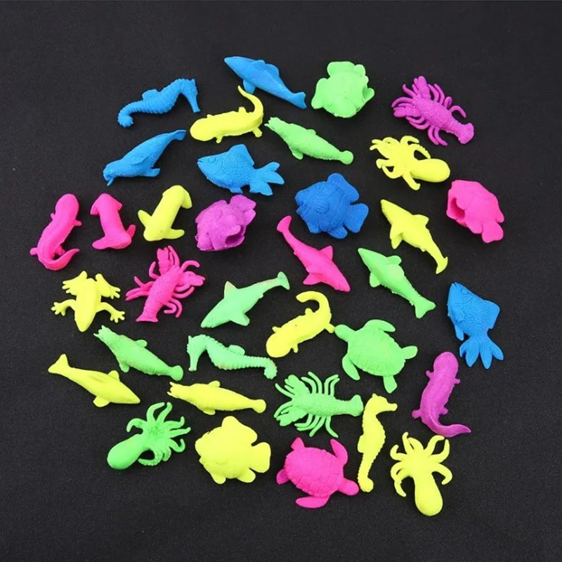 100/20/10Pcs Growing In Water Bulk Swell Sea Creature Creative Magic Toys Soak Water To Swell Dinosaur Toys Absorb Water Bigger images - 6