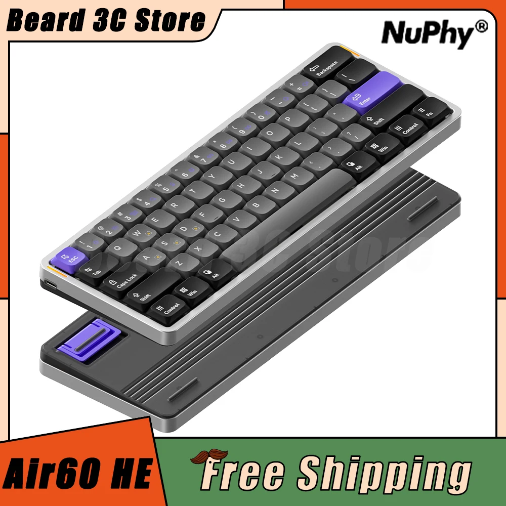 Клавиатура Nuphy Air60 He с магнитным переключателем 61 клавиша проводная игровая