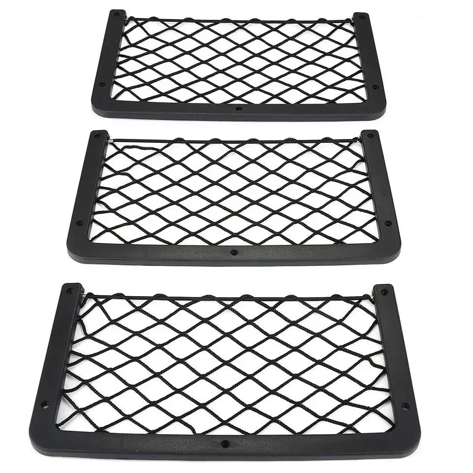 3 шт., сетчатая сумка для хранения на спинке пассажирского сиденья, большая сетка для хранения, карман для кемпера, внедорожника, универсальный держатель для хранения, органайзер