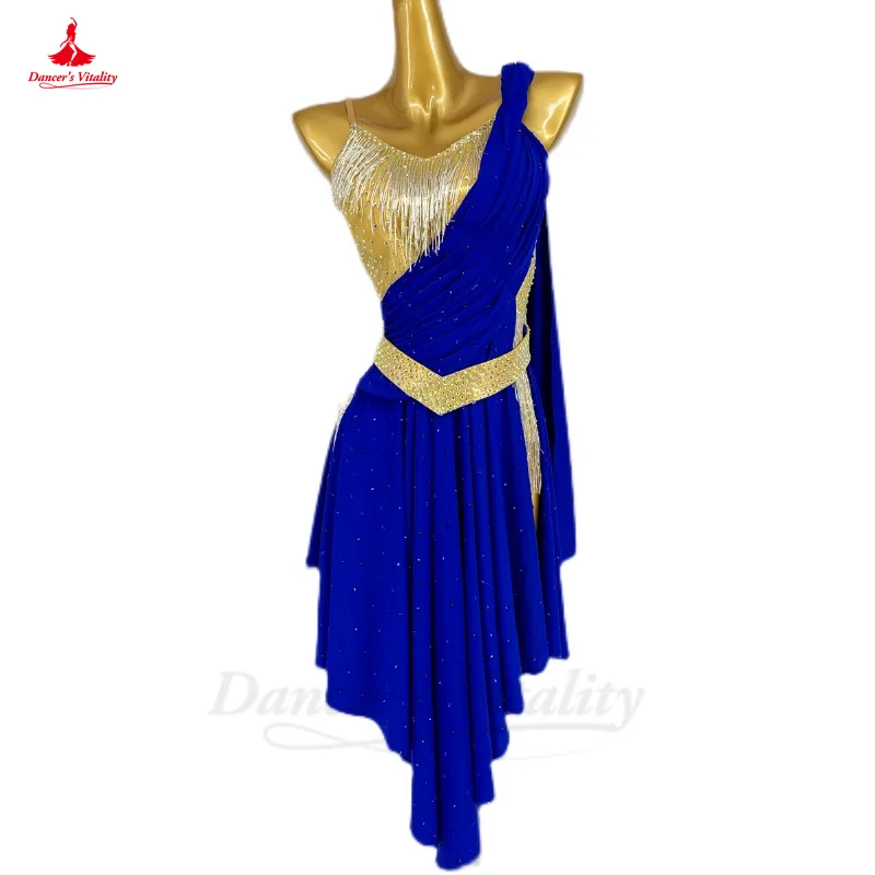 

Latin Dance Competiton Clothing Dress High-End Custom for Women Rumba Chacha Tango Standard Professional Costume Latin Dresses