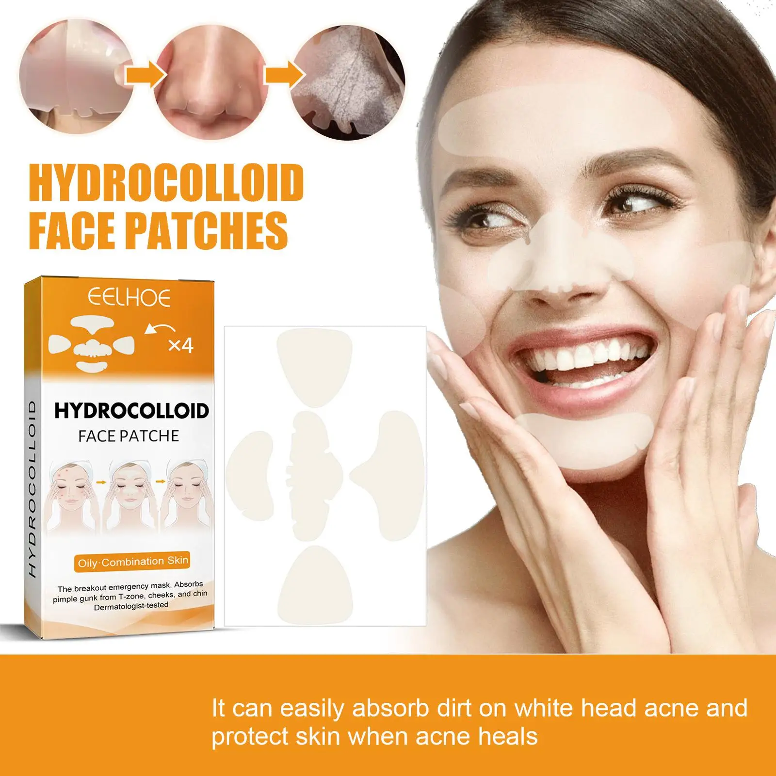 

20/36/80Patches Hydrogel Acne Pimple Patch Invisible Hydrocolloid Gel Skin Tag Remover Treatment Stickers Face Skin Care Tools