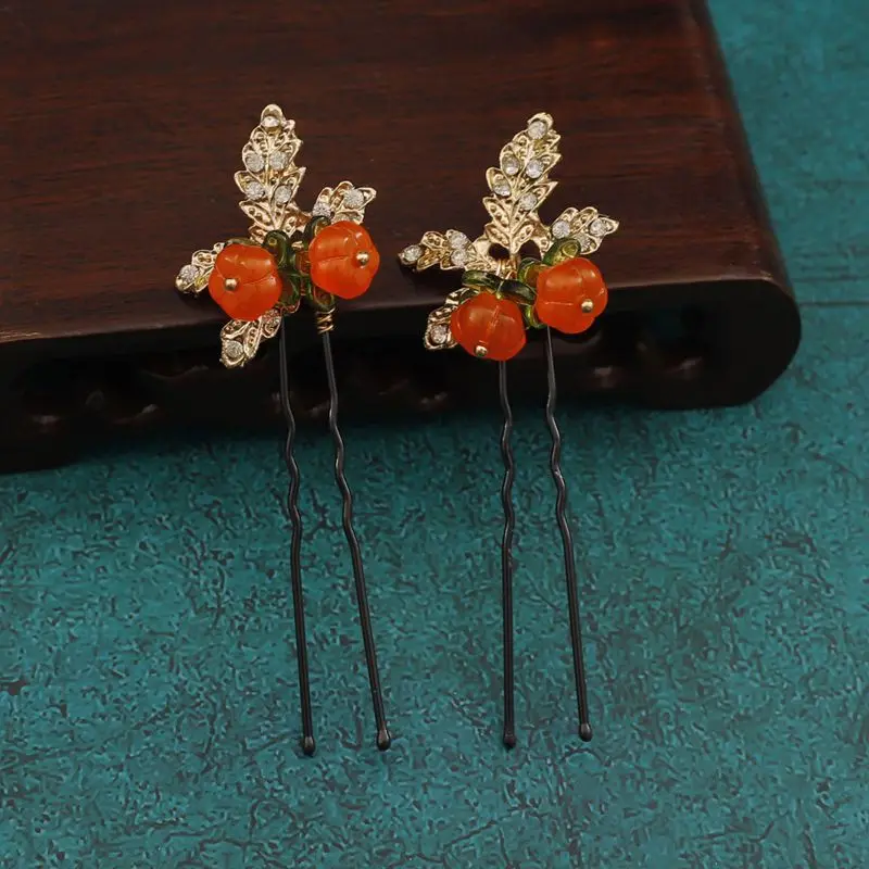 

Vintage Hair Fork U Shape Flower Hairpin Hair Accessories for Women