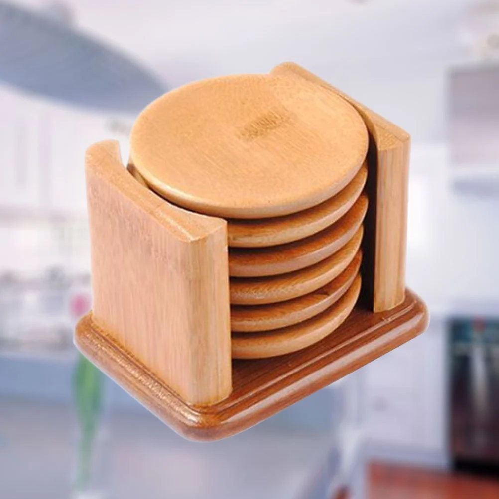 

6 Pcs Round Drink Coasters Heat Resistant Pot Holder for Pots Table Pans & Teapots