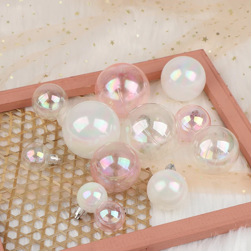 

4Pcs/Set Colourful Ball Cake Toppers DIY Cup Cake Decoration Gold Silver Balls Cupcake Topper Christmas Wedding Party Suppies
