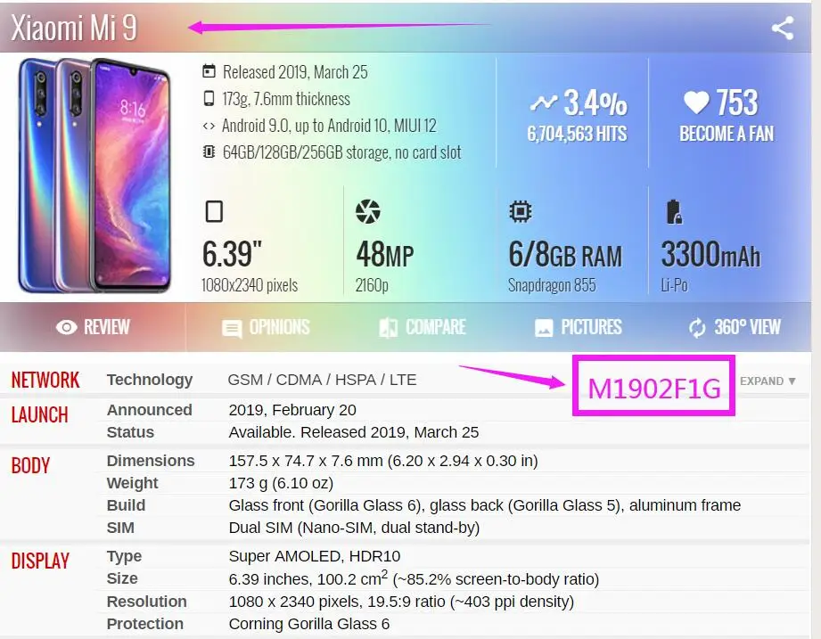 AMOLED для Xiaomi Mi 9 ЖК-дисплей преобразователь сенсорного экрана в сборе замена Mi9