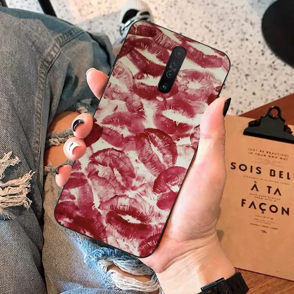 Сексуальная девушка Красные Губы Поцелуй раньше для Redmi 5 6 7 8 9 10 Plus Pro A GO K20 K30 K40 F3