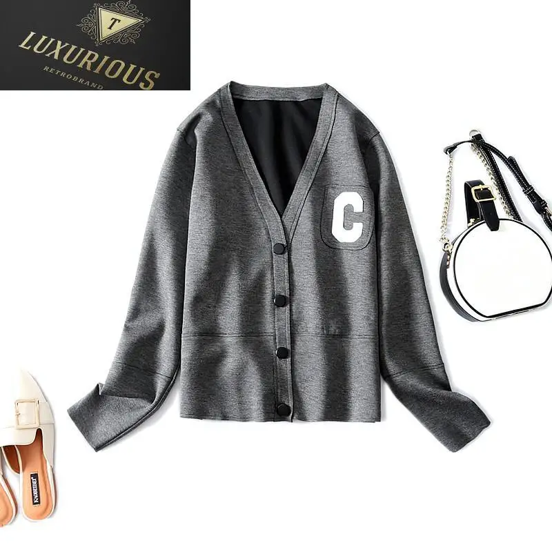 

Coats And Jackets Women 2023 Harajuku Space Cotton Cardigan Outside V Neck Short Single Breasted College Style Jacket Womens 4XL