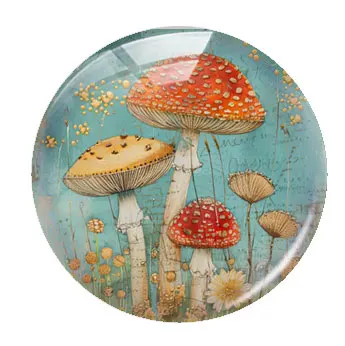 Готический зеленый цветок ручной работы для девочек стеклянный кабошон с