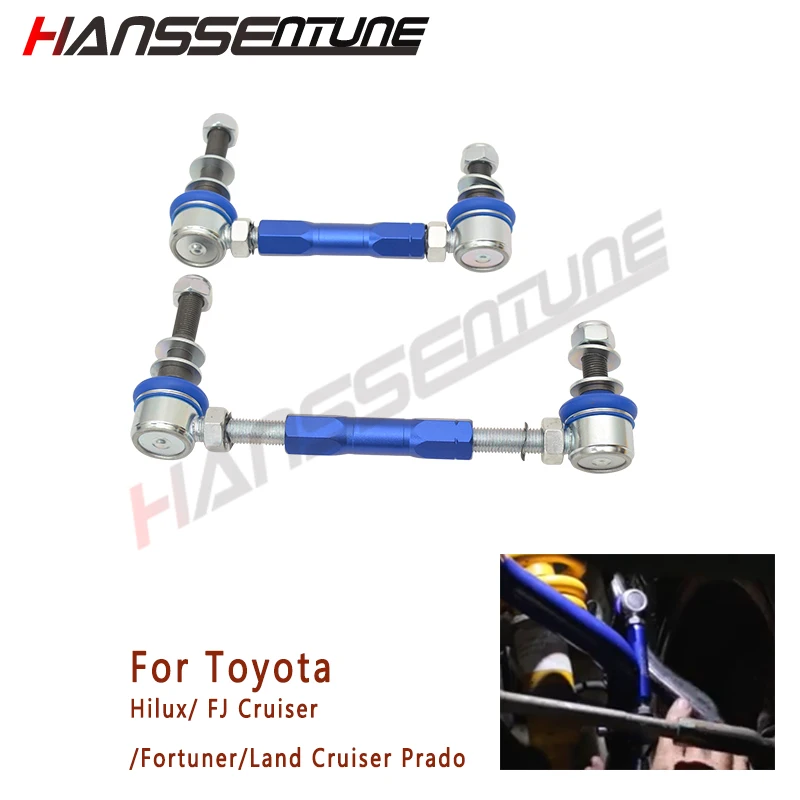 Hanssentune 4X4 Car Adjustable Anti-roll Sway Bar  Front  Stabilizer Link Kit For Hilux/ FJ Cruiser/ LC120/LC150