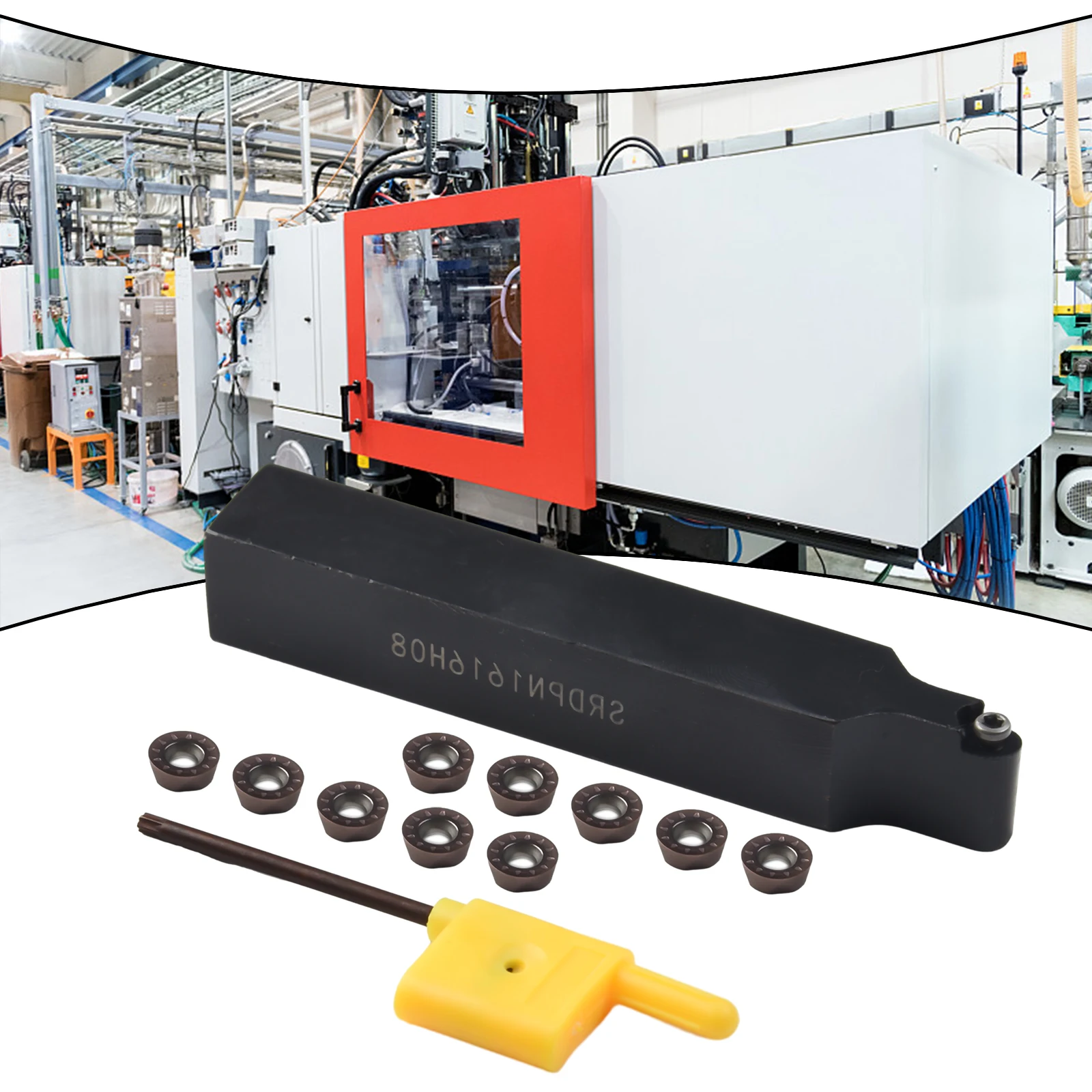 Эффективные работы резки с токарным станком SRDPN1616H08 16x100 мм внешним держателем