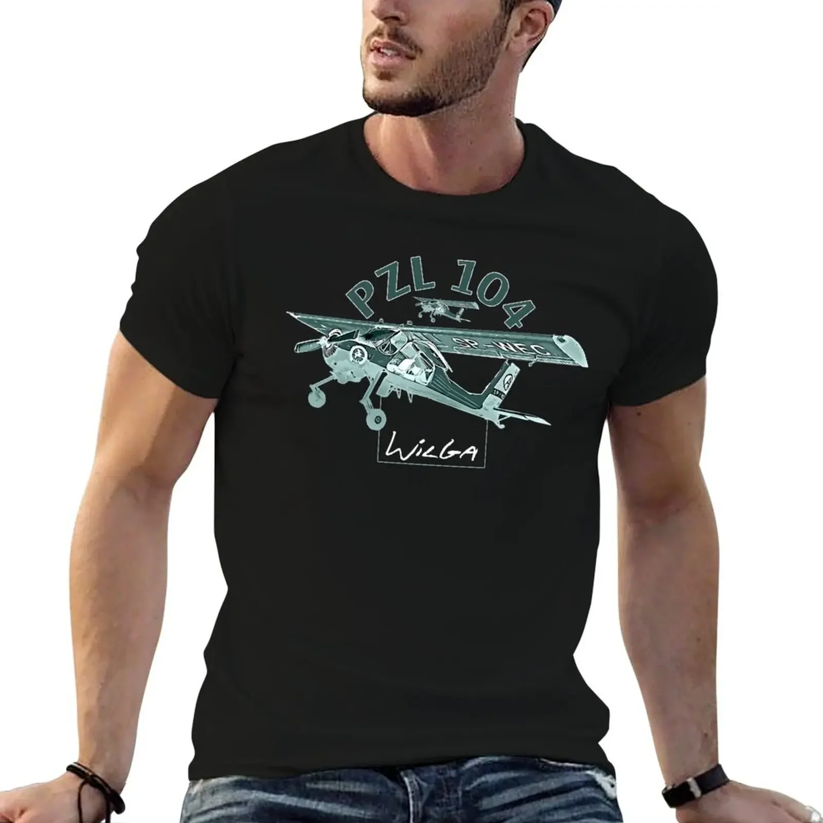 PZL-104 Wilga sport Aircraft T-Shirt летние топы с графикой большие футболки для мужчин