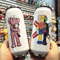 500ml bear cartoon thermos water bottle stainless steel tumbler thermal mug vacuum insulated cup drinkware