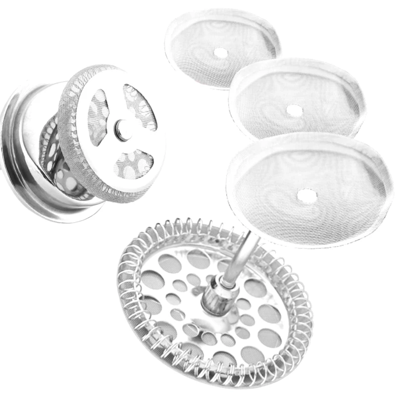 5 шт. Замена фильтра из нержавеющей стали для французского пресса для приготовления высококачественного чая объемом 350 мл / 800 мл / 1000 мл.