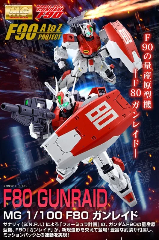 Фото BANDAI MG PB 1/100 F80 Фигурки Писаний Мобильный Костюм Gundam Аниме Модель Комплект Оригинальная Коробка Игрушка для Мальчиков Подарок для Мальчиков №5