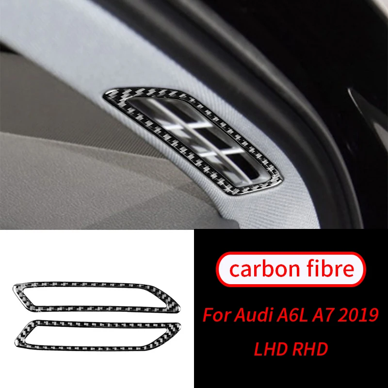 2 шт. автомобильные наклейки из углеродного волокна для Audi A6L A7 2019