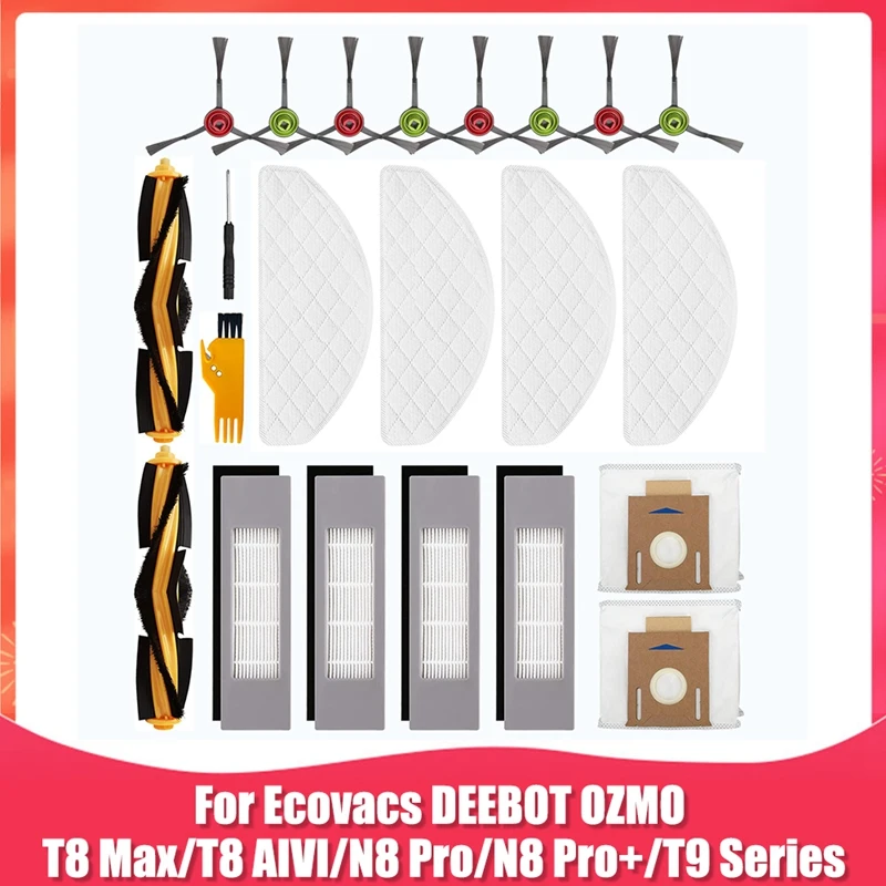 

Replacement Parts For Ecovacs DEEBOT OZMO T8 AIVI/T8 Max/N8 Pro/N8 Pro+ Robot Vacuum Cleaner Accessories Kit