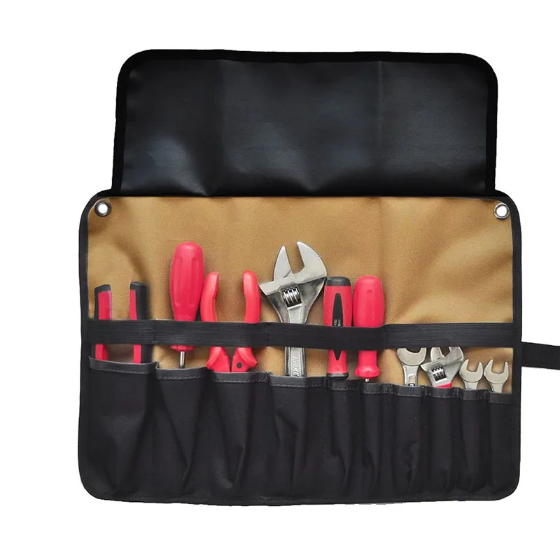 roll Multi-function tool Organizer 공구가방 up Canvas Metal Spanner bag Pouch wrench Bag Foldable storage Case Parts tool Tool hand