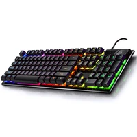 wired office gaming keyboard wired usb pc backlit gamer 104 keys keycaps rainbow keyboard backlight computer desktop accessories