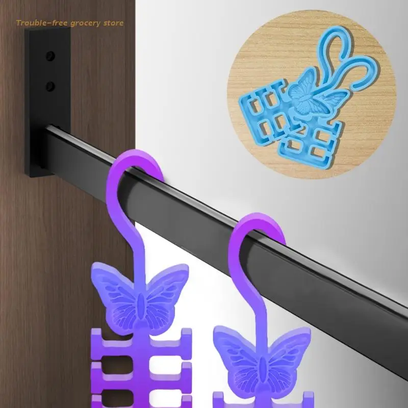 

2 Styles Useful Mask Hanger Epoxy Resin Mold Storage Rack Holder Casting Silicone Mould DIY Crafts Jewelry Pendant Decorations