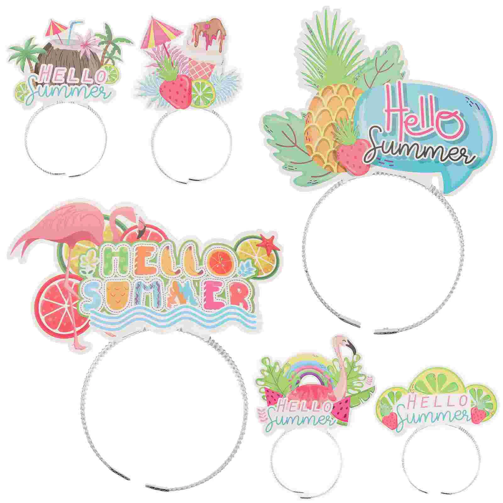 6-шт гавайская повязка на голову летняя для девочек реквизит фотосессии с