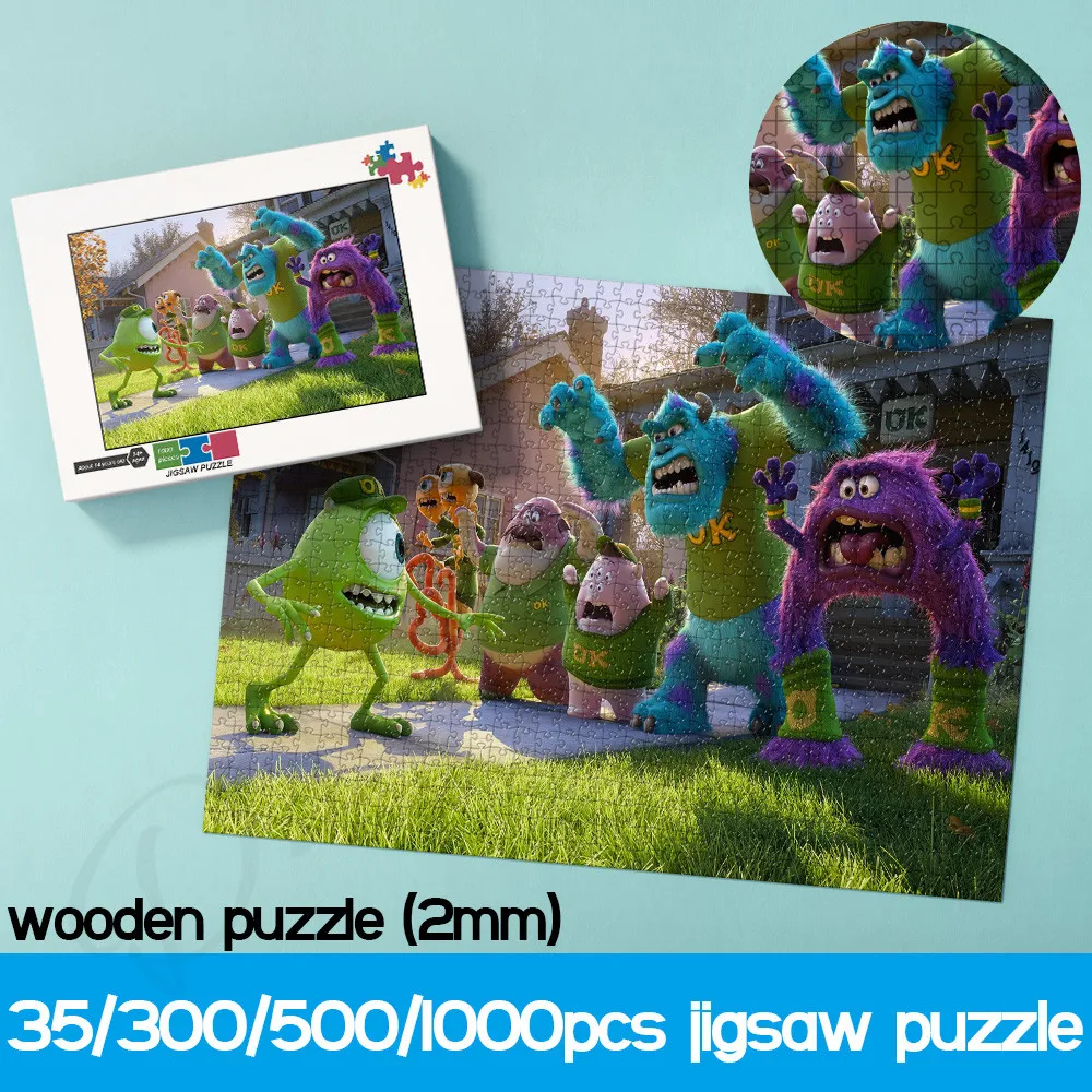 

Puzzles for Kids Disney Animation Monsters University 35 300 500 1000 Pieces Wooden Jigsaw Puzzles Handmade Toys and Hobbies