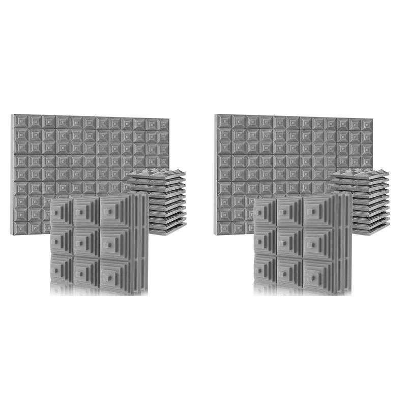 

24 Pcs Acoustic Foam Panel,Sound Insulation Foam Panel,Sound Insulation,Noise Reduction Mat,For Music Studio Bedroom,Etc