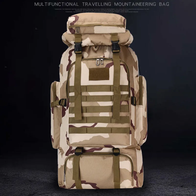 

Outdoor Hiking Tactical Camouflage Multifunctional Waterproof Fishing Hunting Backpack Outdoor Military Rucksacks Tactical 75L