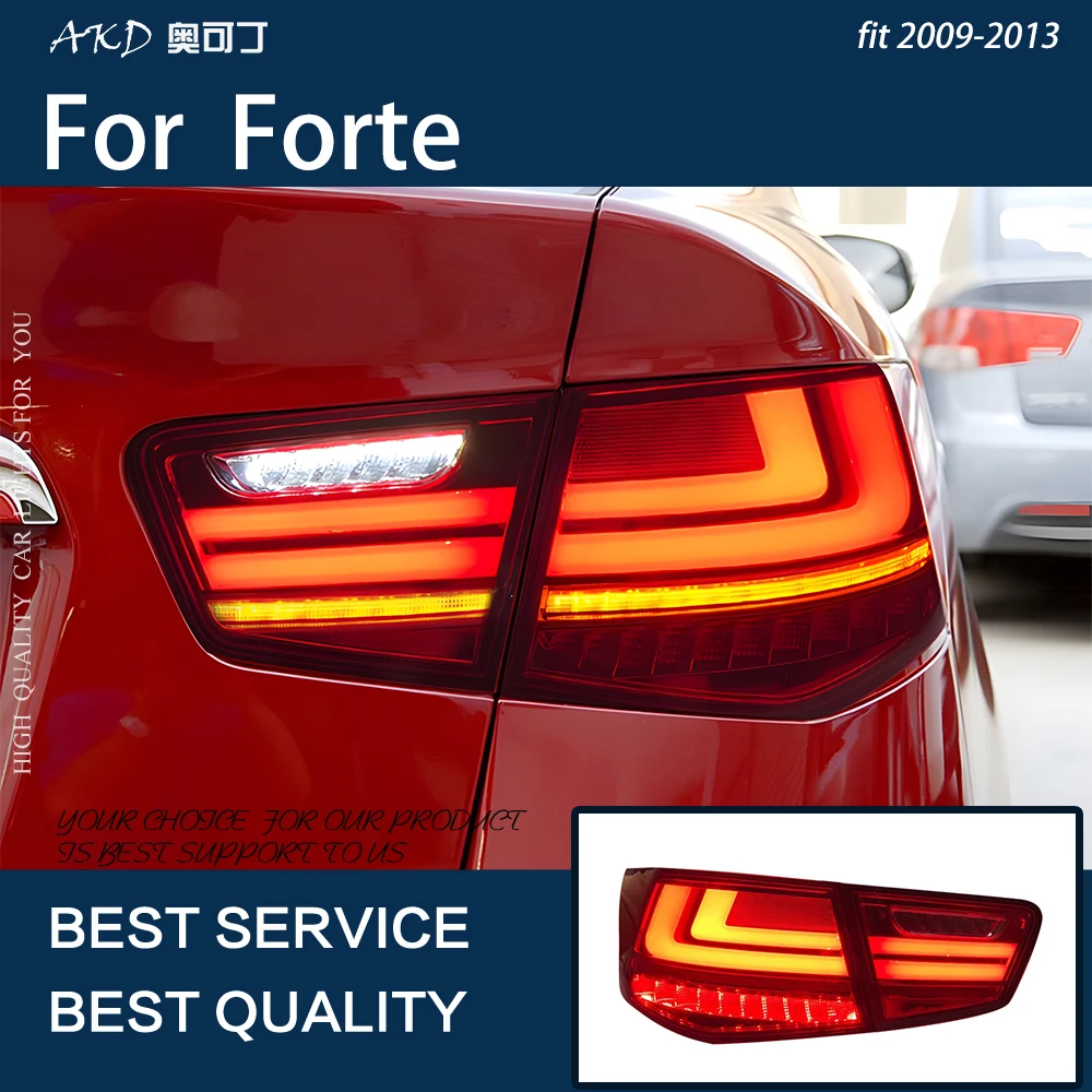 

Автомобильные фары для KIA Forte 2009-2013, задняя фара в сборе, динамическая сигнальная лампа, инструменты для подсветки, аксессуары