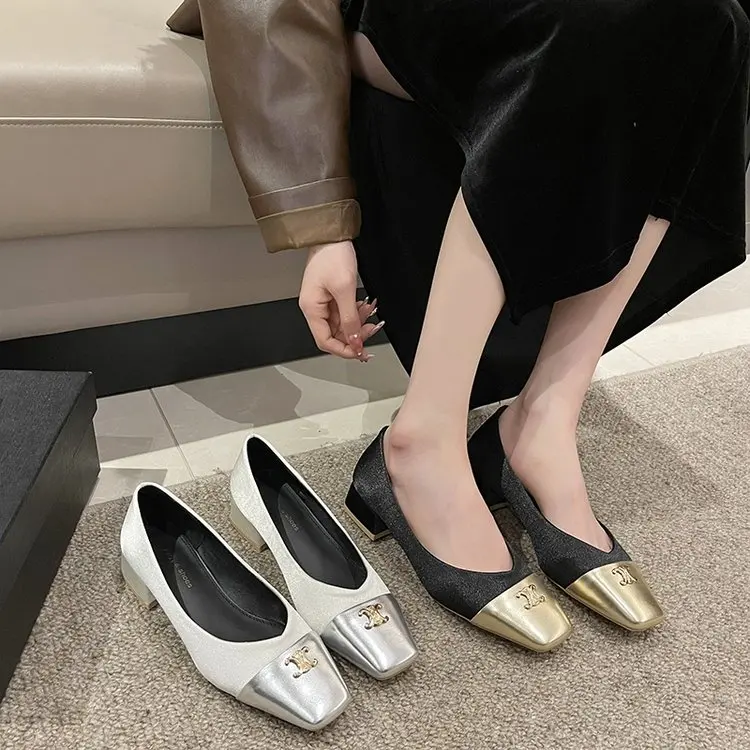 

2023 New Spring Arrival Women Flats Ballet Fashion Buckle Flat Shoe Female Shallow Ballerina Slip on Moccasin Mixed Colors