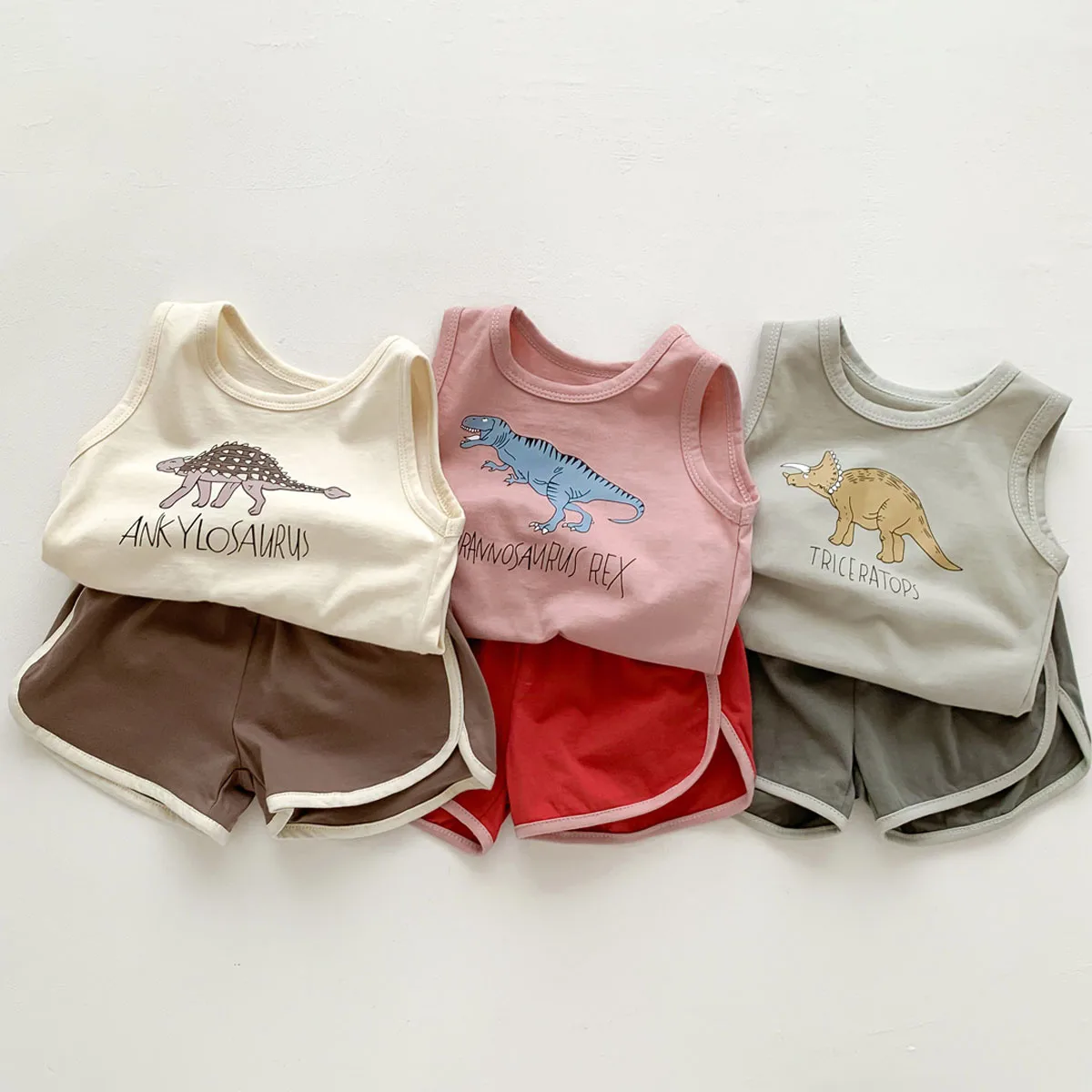 XINYU 2023 Summer Clothing Sets For Boy Sleeveless Vest Shorts 2Pcs Suit Printing Casual Newborn Baby Sports Suit Infant Clothes