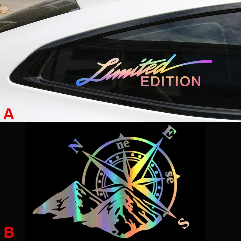 

Car Laser Sticker Mountain Compass Auto Motorcycle Bicycle Stickers Limited Edition Pattern Car Body Styling Decoration Decals