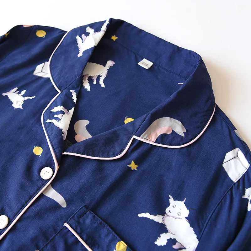 Couple Viscose Pajamas Set Sleep Wear Lapel Smooth Long-sleeved Trousers Loose Soft Large Men Home Wear Women Two Pieces Suit