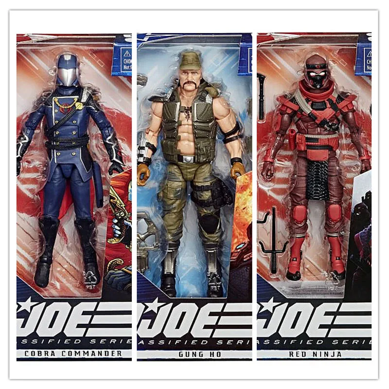 S Cobra Commander Gung Ho Red Ninja Action Figure Model Toys Collectibles G.i. Joe Classified Series Movable