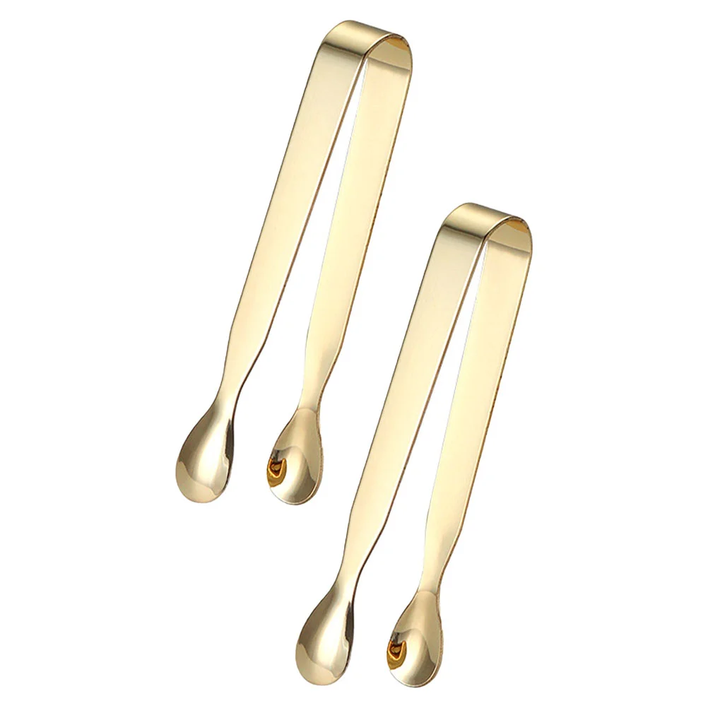

2Pcs Durable Convenient Practical Portable Teabag Tongs Serving Tongs Ice Cube Clips
