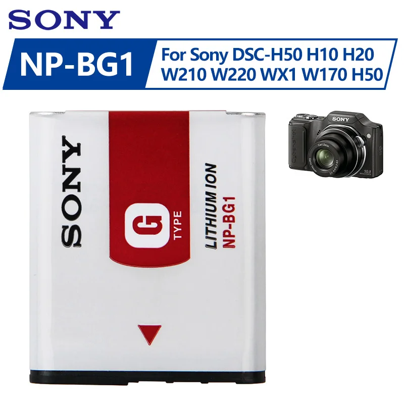 Оригинальная запасная аккумуляторная батарея Sony NP-BG1 H10 H20 WX10 H70 W90S W210 W220 WX1 W170 H50, Оригинальная батарея для камеры (art.: 3920bdd7764eb) - 3920bdd7764eb