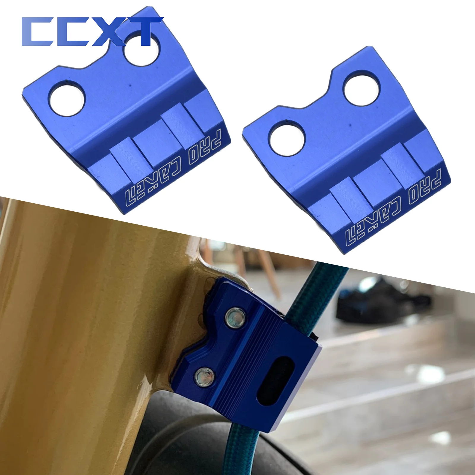 

Motorcycle CNC Blue Brake Line Hose Clamps Holder For Yamaha YZ125 YZ250 YZ250F YZ450F WR250F WR450F WR250R WR250X 2005-2016