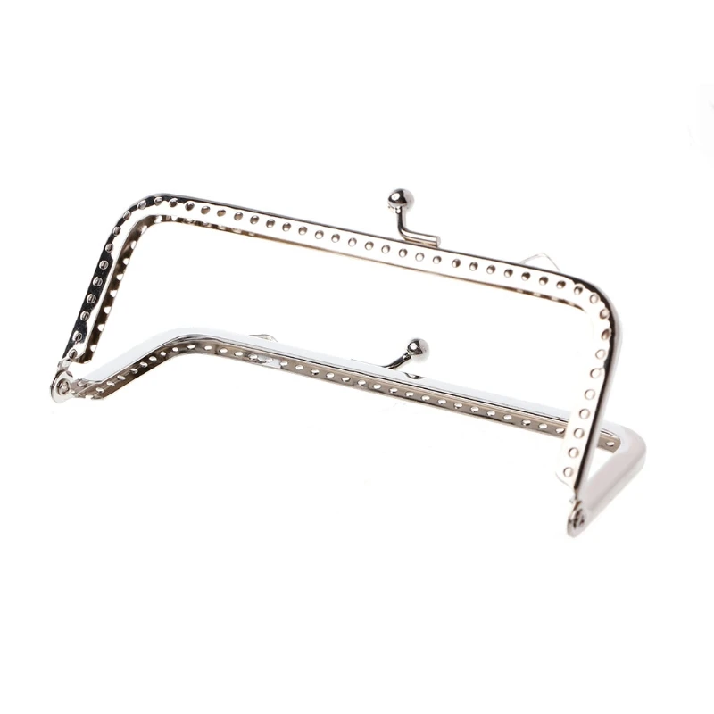 

1pc Sew Holes Purse Handbag Handle Metal Coins Bag Kiss Clasp Frame 12cm