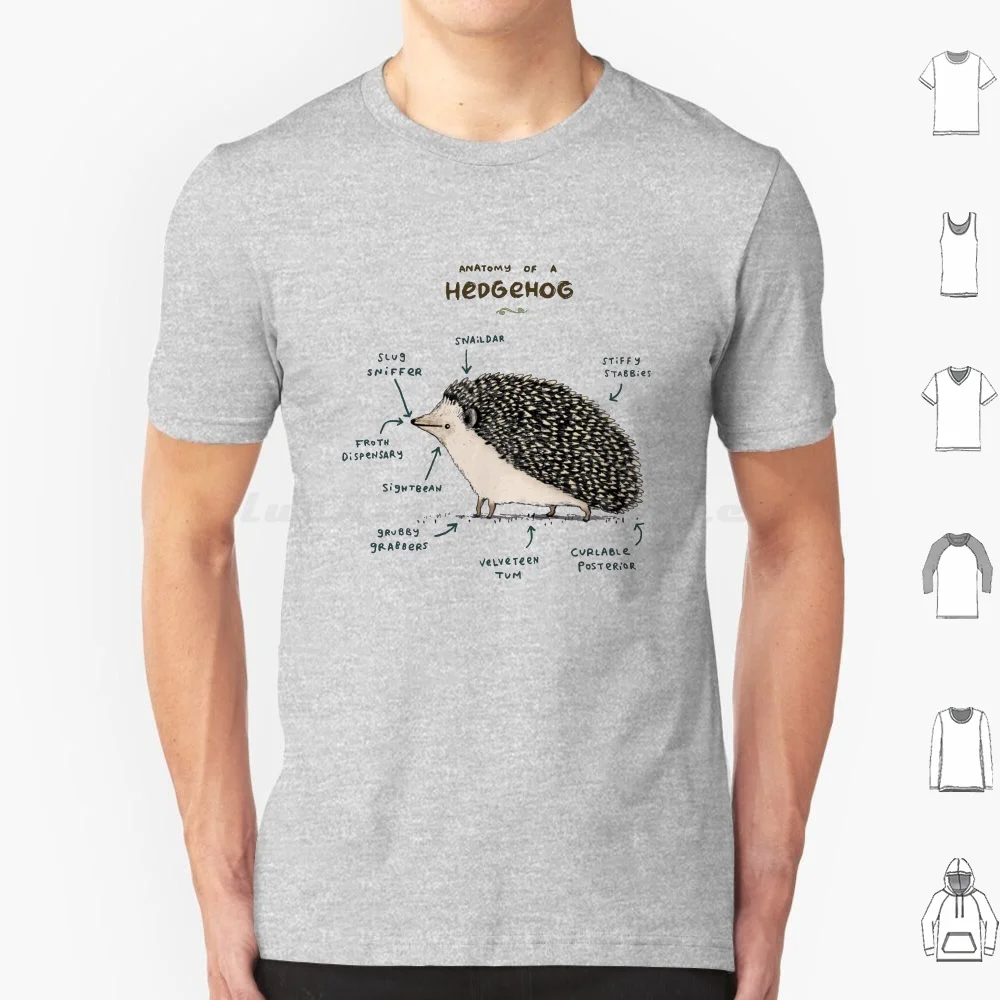 

Anatomy Of A Hedgehog T Shirt 6Xl Cotton Cool Tee Anatomy Hedgehog Hedge Hog Hedgepig Pig Spikes Spines Quill British Wildlife