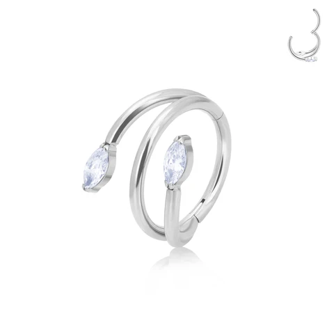 Кольцо для пирсинга из титана ihera