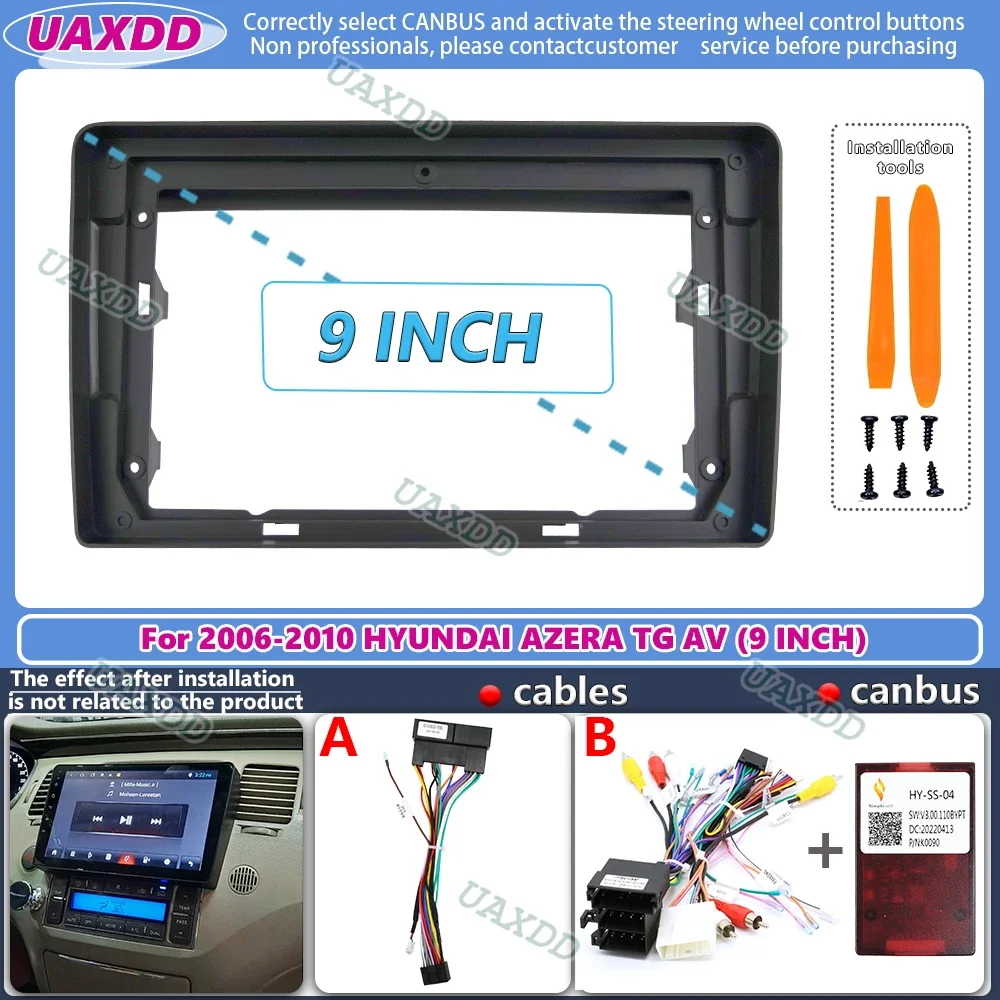 9-дюймовый автомобильный радиоприемник для 2006-2010 Hyundai azera tg av android стерео рама