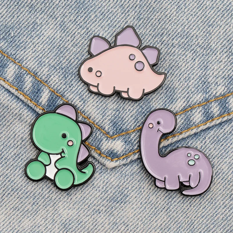 

Cute Cartoon Dinosaur Brooch Shirt Backpack Pins Enamel Badges Broches for Men Women Badge Pins Brooches Jewelry Accessories