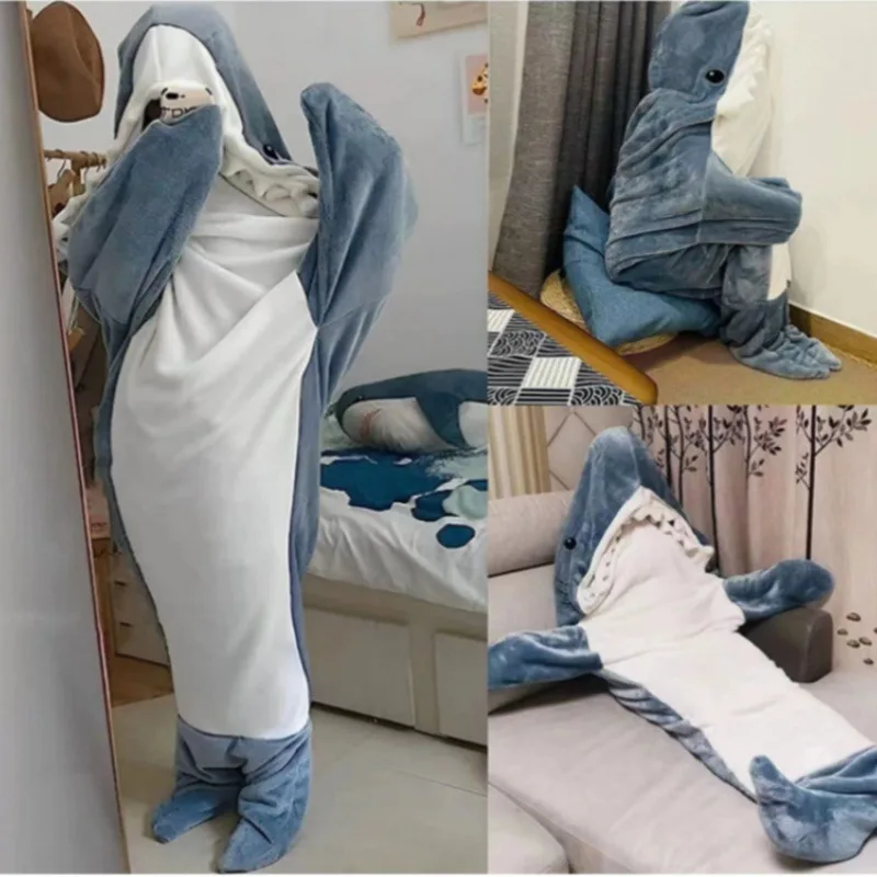 Одеяло с изображением акулы